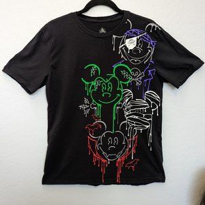 Halloween Mickey Mouse Mens Glow in the Dark Spooky T-Shirt M